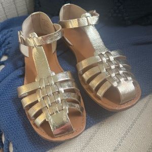 Zara gold fisherman sandals